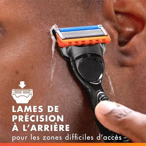 Gillette Fusion5 Power Men's Shaver, Reusable Handle and Ultra Sharp 5 Blade Cartridge with Lubricating Strip for a More Comfortable Facial Shave, 1 Refill for 20 Shaves - Image 8