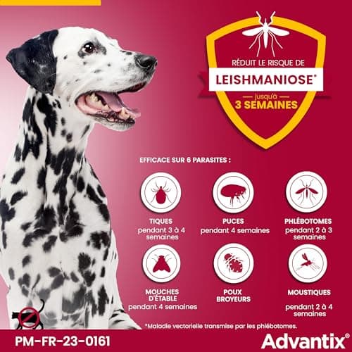 Advantix Large Dog Between 25 and 40 kg - Dog Pipettes for 6 Parasites - Treatment and Protection for Your Pet for 4 Weeks - 4 x 2 ml - Image 6