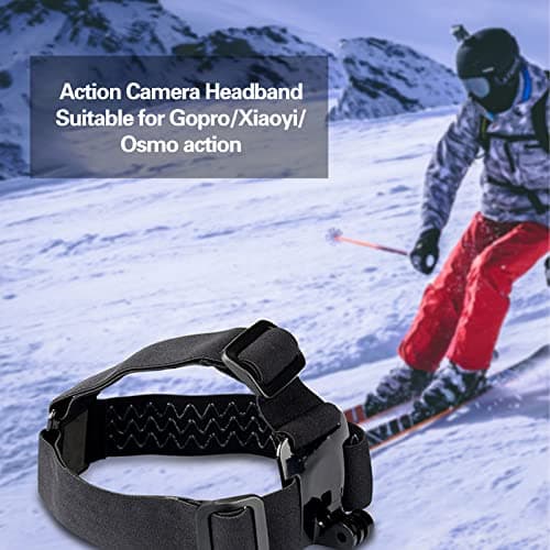 1 x Helmet Head Band for Action Camera, Head Strap Mount, Headband Head Holder, Accessories Compatible with GoPro Hero5/6/7, DJI, Insta360, Black, - Image 6