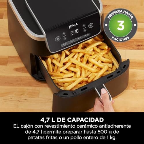 Ninja Air Fryer PRO 4.7L 1 Drawer 4-in-1 Oil Free Roast Heat Dehydrating Bake 1-2 Servings Frozen, Drawer, Nonstick Basket, 2000W, Black AF140EU - Image 6