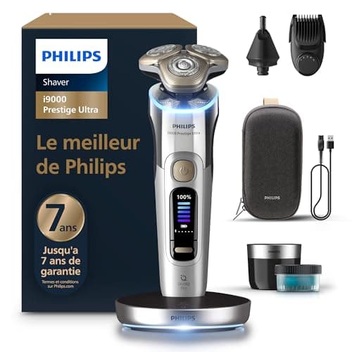 Philips i9000 Prestige Ultra Shaver, 100% Waterproof Electric Shaver, Skin IQ Pro Technology, Triple Lift & Cut System, 360 Rotating NanoTech Precision Blades, 5 Shaving Modes, XP9404/38 - Image 3