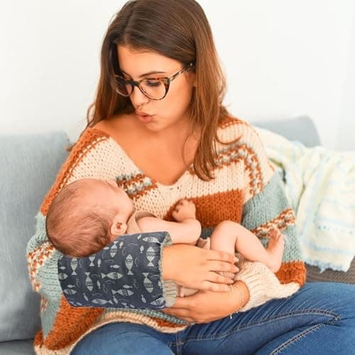 Coussin de berceau confortable – Coussin d'allaitement doux, confortable et lavable avec trou pour les bras pour allaitement, voyage, maman, - Image 4