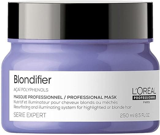 L'OREAL PROFESSIONNEL - Nourishing & Illuminating Blondifier Mask for Men and Women - Provides Softness, Radiance & Shine - Blonde & Highlighted Hair - Enriched with Vitamin E - 250 ml - Image 1
