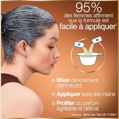 Garnier - Coloration Permanente - Sans Ammoniaque - 90% d'Ingrédients d'Origine Naturelle - Formule Vegan - Beurre de Karité - 100% Couverture Cheveux Blancs - Châtain Très Clair Mocaccino (6.0)- Good - Image 4