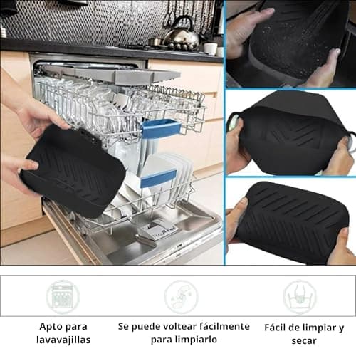 CERENE - Air Fryer Ninja Silicone Mould, Air Fryer Ninja Foodi AF400EU AF300EU Double Stack SL400EU, Airfryer Silicone Airfryer Pot Mould for Instant Pot Ultenic MasterPRO, Cecotec Cecofry - Image 7