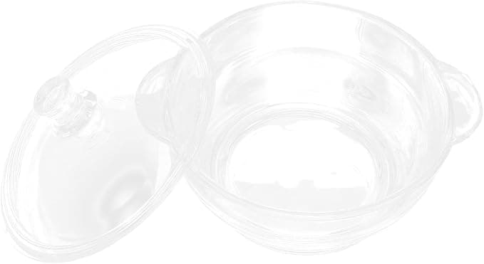 ABOOFAN Cocotte en Verre Borosilicate Double Poignée et Couvercle pour Mijotage, Cuisson de Légumes et Pâtes, Taille L 2,5 L, pour Usage Domestique - Image 1