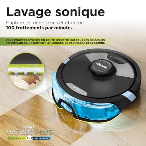 Shark Matrix Plus 2-in-1 Robot Stick Vacuum Cleaner with LiDAR Mapping, Carpet Matrix, Hard & Hair Floors, Self-Charging, Anti-Allergen, WiFi/App, Black, RV2620WDEU - Image 4
