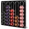 Wall Capsule Storage for Nespresso Original 30 Caps, Adhesive & Acrylic Magnet Dispenser Holder, Capsule Holder for Kitchen Cupboard Refrigerator (Transparent & Black) - Image 2