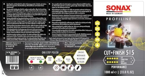 SONAX PROFILINE Cut+Finish (1000 ML) Rapid and Clean Polish to Correct Important Micro-Scratches | Ref: 02253000 - Image 3