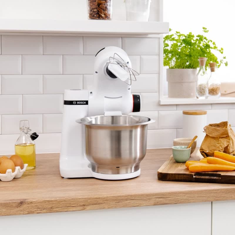 Bosch électroménager MUMS2EW40, Kitchen Processor, with Power 700 Watts, Pastry Set, Meat Grinder, Juicer, Plastic Mixer, Continuous Grinder with 3 Discs, White - Image 5