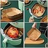 LYHOLKEER Lot de 400 doublures jetables en papier parchemin pour friteuse à air comprimé de 20,3 cm pour Ninja/Cosori/Chefman/Paris Hilton/Cuisinart/Instant Pot/DASH/HAIMEEC/Kitchen Elite/Ramjoy - Image 6