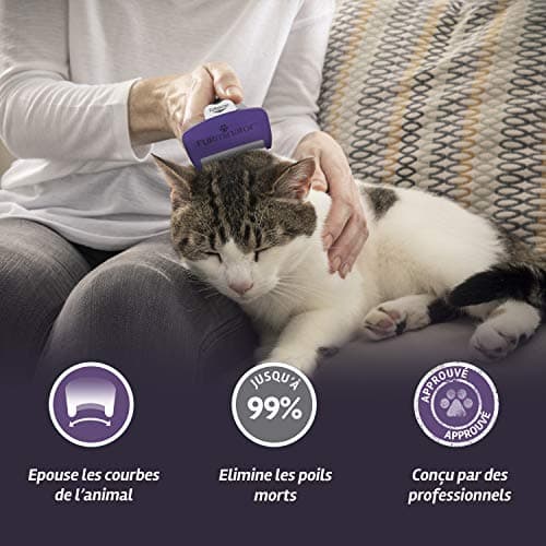 FURminator Undercoat deShedding Tool Cat L Short Hair - Image 7