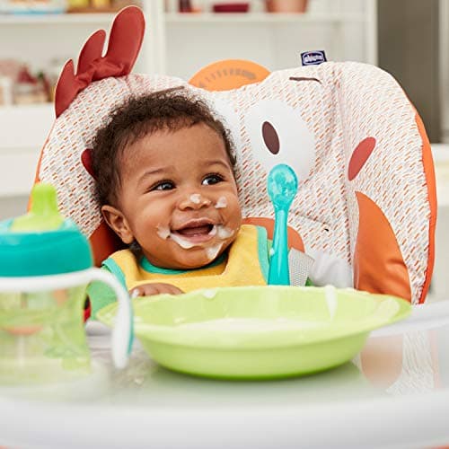 Chicco Polly 2 Start High Chair for Babies from Birth to 3 Years (15 kg), Adjustable, 4 Wheels, Fully Reclining Backrest in Bouncer and Compact Closure - Lion - Image 7