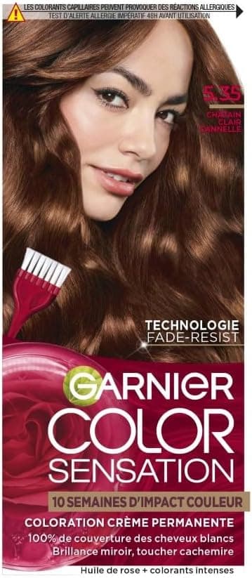 Garnier Color Sensation Coloration Permanente 5.35 Châtain Clair Cannelle - Image 1