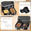 Accessories Air Fryer Set for Ninja Double Stack xl SL400EU 9.5L, 21pcs Silicone Mould for Ninja Foodi MAX Dual Zone AF400EU, Reusable Airfryer Dish with Waffle/Donut Mould, Grills etc - Image 5