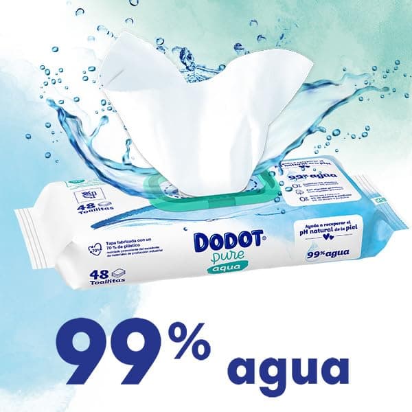 Dodot Pure Aqua Baby Wipes 9 Packs of 48 Units = 432 Wipes, Helps Restore Skin's Natural pH 99% Water - Image 4