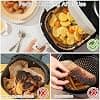Silicone Magnet Air Fryer, 8 Pieces Magnetic Silicone Baking Paper for Hot Air Fryer Accessory, Baking Paper Kitchen Magnet Buckle for Ninja Cosori Phlips Panasonic - Image 6
