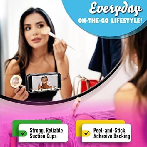 Silicone Suction Cup Cell Phone Holder, Adhesive Back, Strong Grip, Hands Free Stand for Selfies, Mobile Power, Selfies and Videos - Image 8