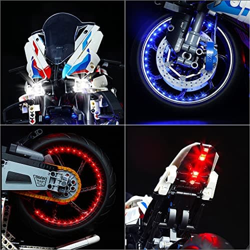 Remote Lighting Kit Compatible with Lego 42130 Technic BMW M 1000 RR Motorcycle Building Kit (No Model), DIY Motorcycle Lighting Kit, Decorative Lighting for 42130 Creative Gift - Image 5