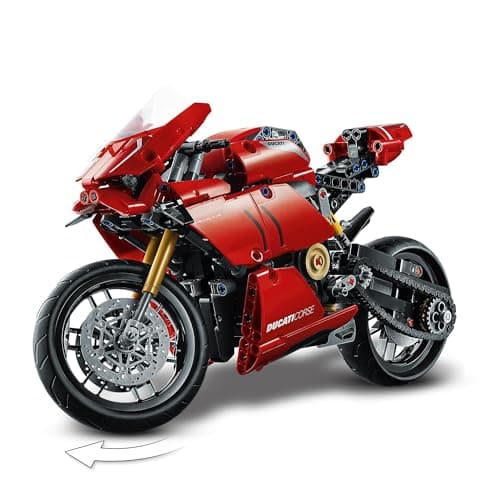 LEGO 42107 Technic Ducati Panigale V4 R, Modèle Réduit à Construire de Moto Pour Adultes, Kit de Construction 2en1, Idée Cadeau - Image 6