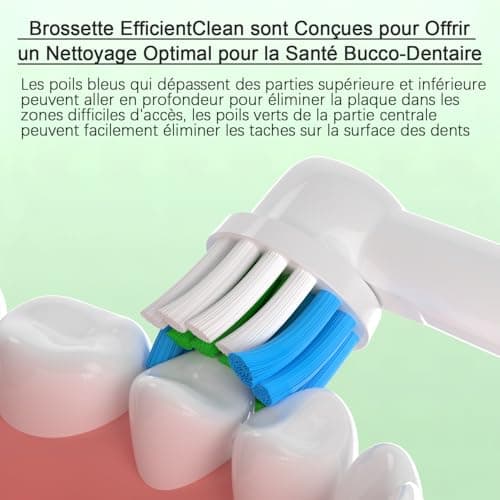 Qitizu Brossette de Rechange Compatible avec Braun Oral-b Brosse à Dents Electriques, Tete Brosse a Dent Pour Oral b Pro, Smart, Vitality, Genius, Advance Power, 20 Blanc - Image 4