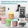 Nepfaivy Ninja Creamy Deluxe 4 Piece Container for Ninja Creamy Deluxe NC501EU NC500, Ice Cream Trays with Waterproof Lids, BPA Free, Dishwasher, Ice Machine Accessories - Image 3
