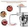 Gdrtwwh Meat grinder compatible with all Chef and KMix food machines, includes 2 sausage filling tubes, 4 screens and 1 adapter - Image 4