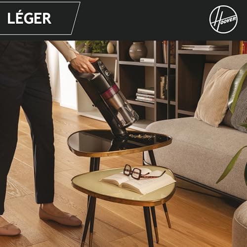 Hoover HF1 Plus Cordless Vacuum Cleaner Powerful Lightweight Flexible Tube, 165 W, Anti-Tangle Brush, Multi-Floor LED Lighting, Turbo Mode, 1 Click Empty, Removable Battery, Parking Position HF1P10HX - Image 7
