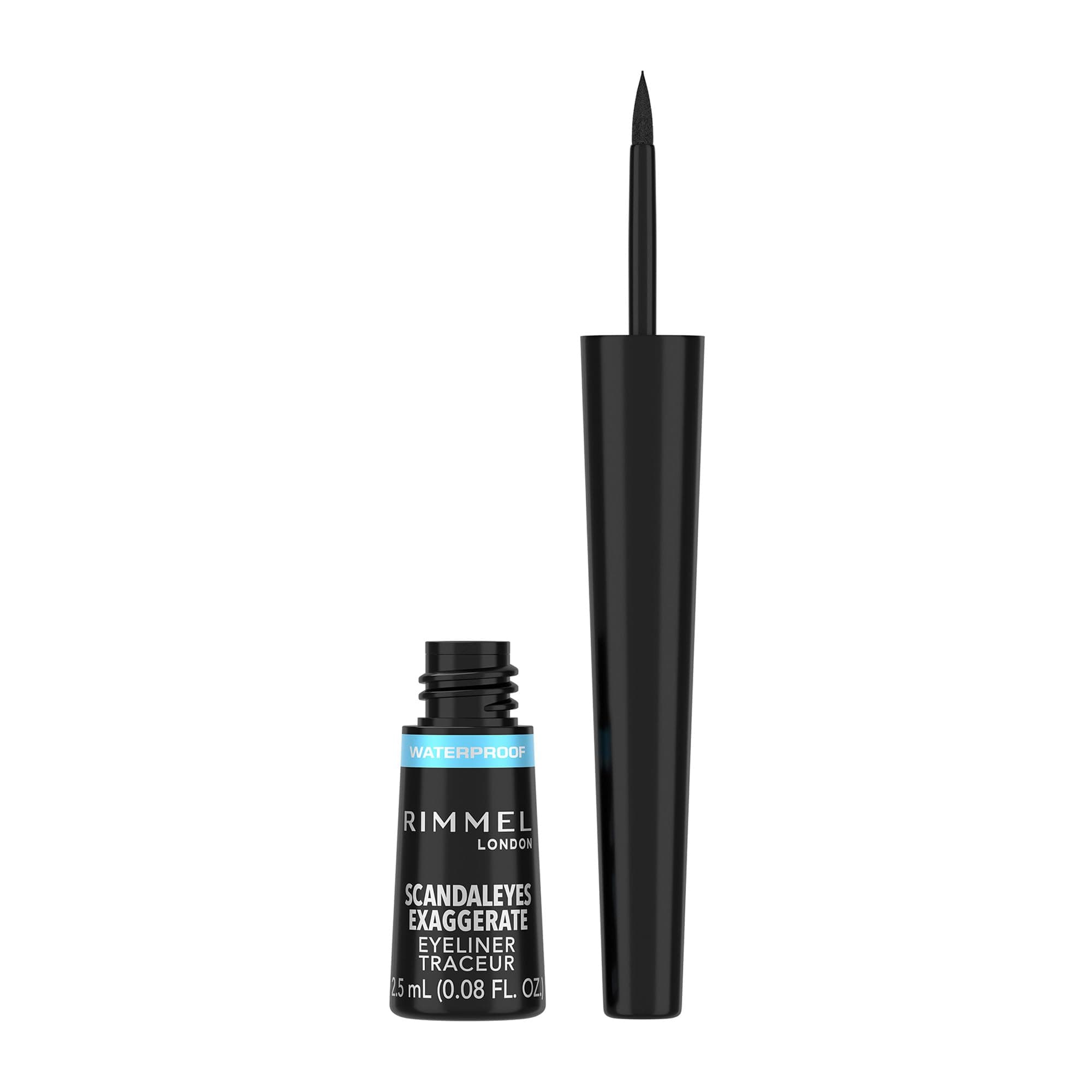 Rimmel - Eyeliner Waterproof Exaggerate Liquid - Eyeliner ultra definizione Liquido a Lunga Durata - Black - Image 6