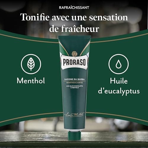 Proraso | Refreshing shaving cream (tube of 150 ml) – Invigorating shaving cream with eucalyptus oil and menthol – Made in Italy - Image 5