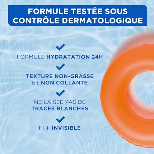 Mixa Solaire Peau Sensible - Crème Solaire Invisible à l'Acide Hyaluronique - Haute Protection SFP50 UVA, UVA longs, UVB - Peaux Sensibles et Déshydratées - Visage et Cou - Hypoallergénique - 50 ml - Image 5