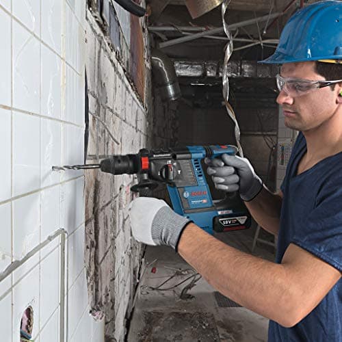 Bosch Professional 18V System cordless drill GBH 18V-26 F (with auxiliary handle, depth stop, cloth, SDS plus interchangeable chuck, L-BOXX) - Image 4
