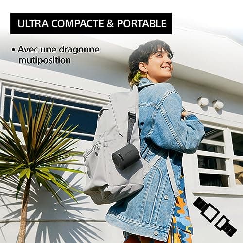 Sony SRS-XB100 - Wireless Bluetooth Speaker, Portable, Lightweight, Compact, Durable, IP67, Waterproof and Dust-proof, 16H Battery, Versatile Hand Strap, Hands-Free Calling, Black - Image 5