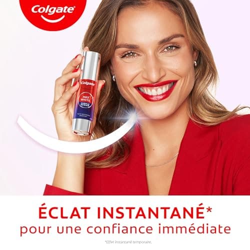 COLGATE - Sérum Max White Purple - Booster de Blancheur Après le Dentifrice pour une Correction Instantanée de la Couleur - Pour un sourire plus blanc et éclatant dès la première utilisation - 40ml - Image 6