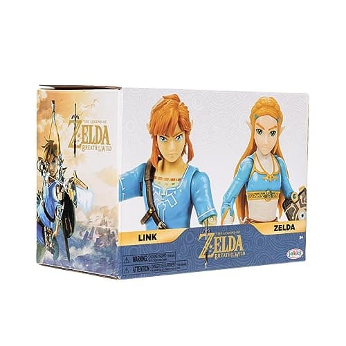 Nintendo Zelda - Pack of 2 Link and Zelda Action Figures - 11 cm - 20 Points of Articulation - Official Zelda Breath of The Wild - Sheikah Tablet and Soldier Sword Accessories - Ages 3+ - Image 7