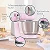 Bosch Appliances MUM58K20 CreationLine 1000 W Food Processor, 7 Speeds + Turbo, 39 Litre, Stainless Steel Mixing Bowl, Silver Pink - Image 4