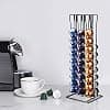 Coffee Pod Capsule Holder for 60 Pieces Nespresso Coffee Capsules, Kitchen Coffee Capsule Holder Display Stand, Chrome Coffee Pods Accessories Holder Capsule Storage Rack Organiser - Image 3