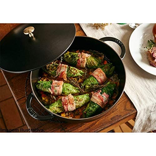 STAUB Chistera Cast Iron Sauté Pan, Diameter 28 cm, 3.7 L, Matt Black - Image 6