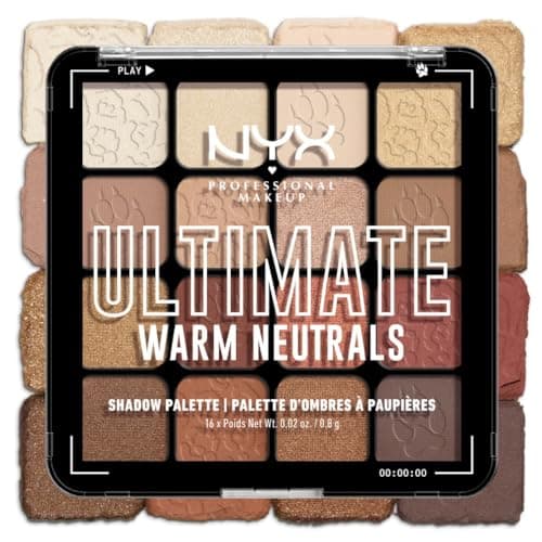 NYX Professional Makeup Palette de Fards à Paupières Ultimate Shadow, 16 couleurs, Finition Intense et Longue Durée, Formule Vegan Sans Ingrédients d'Origine Animale ou Dérivé, Warm Neutrals - Image 2
