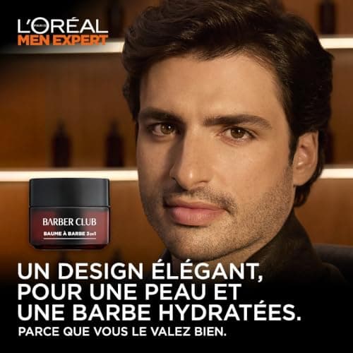 L'Oréal Men Expert BarberClub- Crème Nourrissante pour Barbe & Visage - Texture Légère & Non Grasse - Absorption Rapide - À l'Huile Essentielle de Bois de Cèdre - 50 ml - Image 4