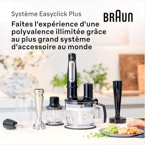Braun MultiQuick 7 - Deep Blender, SplashControl, ActiveBlade System for Hard Food, Accurate Speed Selection, Blender 1.5L, Chopper, Whisk, Measuring Jug 600ml, 1000W, Black (MQ7087X) - Image 6