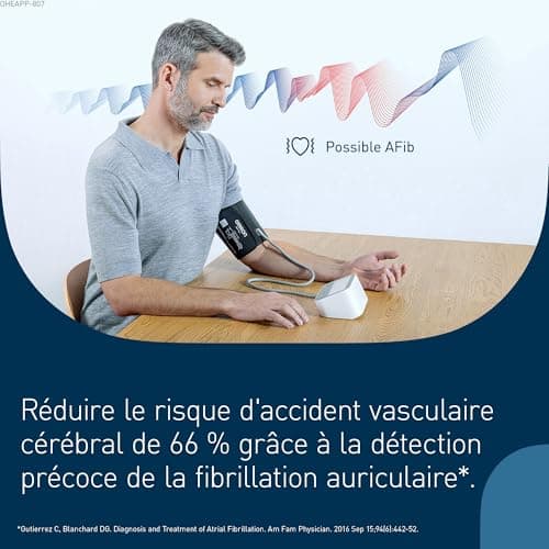 OMRON X4 Connect AFib – Blood Pressure Device – Bluetooth Connection – Clinically Validated OMRON Arm Blood Pressure Monitor – AFib Detector with Each Measurement – Memory 2 People - Image 4