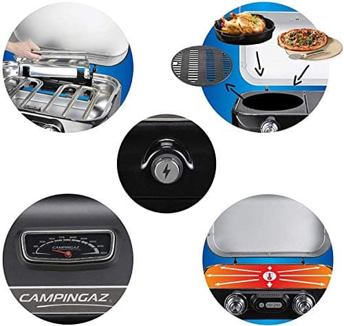 Campingaz Attitude 2100 LX Portable Table Gas Barbecue with 2 Steel Burners 5kW Power Camping Gas Barbecue with Warming Grill, Thermometer, Cast Iron Grill and Griddle - Image 6