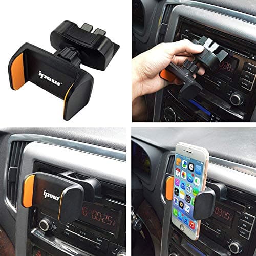IPOW [One Touch System] Mini CD Slot Car Mobile Phone Holder, Adjustable Clamp Universal Smartphone Holder with Thick Case for Apple iPhone 14/13/12/11, Huawei Nova - Image 7
