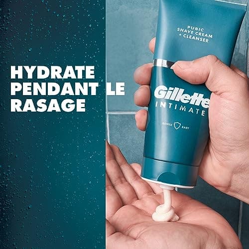 Gillette Intimate For Men 2-in-1 Shaving Cream & Intimate Cleanser For Good Intimate Hygiene, Against Pubic Hair Shaving Irritation, Dermatologically Tested, 177ml - Image 5