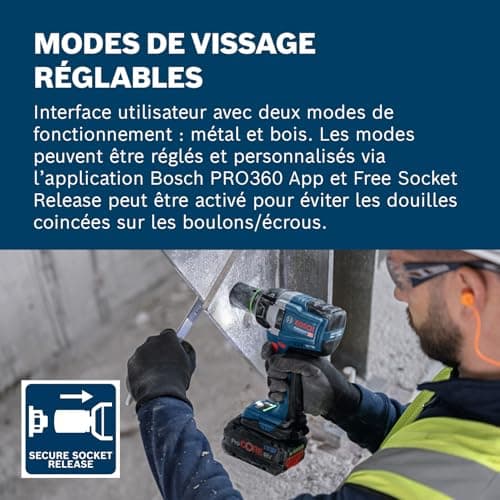 Bosch Professional 18V System Wireless Nutrunner GDS 18V-750 C (without battery/charger) - Image 5