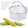 Steamer Basket for Instant Pot, Stainless Steel Strainer Insert Mesh Steamer Basket Accessories for Instant Pots, Mesh Filter Basket with Folding Handles - Image 5