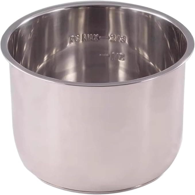 1 x 6 Litre Stainless Steel Inner Stock Pot Compatible with Instant Pot IP-POT-SS304-60 - Image 1