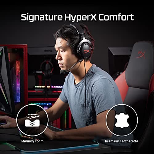 HyperX Cloud Core - Wired Headset for PC, DTSHeadpone: X, Audiospatial, Memory Foam Cushion, Durable Aluminium Frame, Black - Image 4