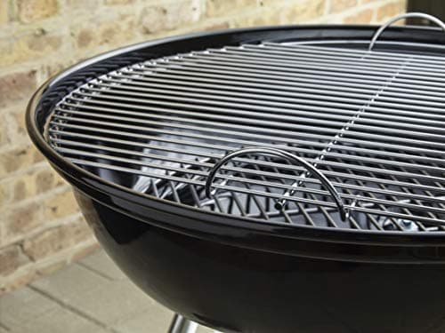 Weber Compact Kettle Charcoal Grill/With Tripod and Wheels, Heat and Rust Resistant Design, Chrome Steel Cooking Grill, 47 cm, Black - Image 4
